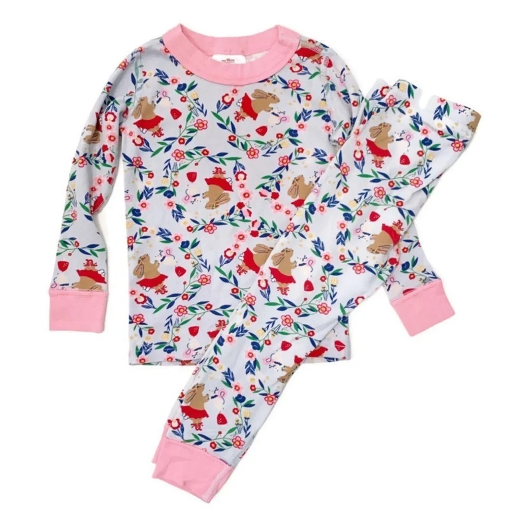 Hanna Andersson Girls Bunny pajama set
